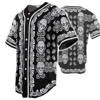 Chemise baseball tête de mort