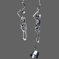 Boucles d’oreilles squelette pendu - Boucle d oreille