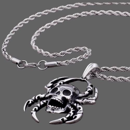 Pendentif araignée Tête de mort