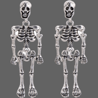 Boucles d’oreilles squelettes - Silver Plated - Boucle d