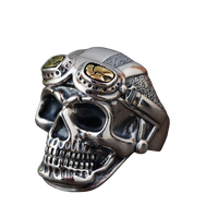 Bague aviateur tete de mort