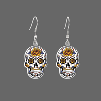 Boucles d'oreilles tête de mort mexicaine