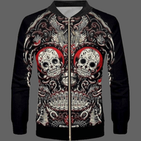 Blouson Tête de mort mexicaine - Noir / S - blouson