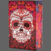 Boite à cigarette Tête de mort mexicaine - Briquet