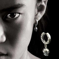 Boucles d’oreilles tête de mort Argent - Boucle d oreille