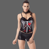 Bustier squelette pour femme - Noir / L - Bustier