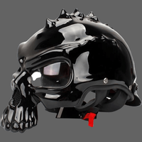 Casque moto tete de mort - Casque