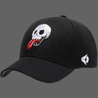 Casquette Tête de mort qui tire la langue - Casquette