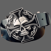 Ceinture Tête de mort croix patté - 125cm - Ceinture