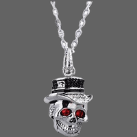 Collier Tête de mort clef USB - Collier