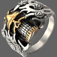 Bague crane et roses