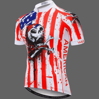 Maillot cyclisme drapeau américain tete de mort - XXXL -