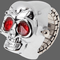 Montre bague en tête de mort!! - bague