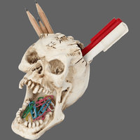 Porte crayon tete de mort - Porte-clefs
