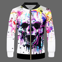 Blouson tête de mort colorée