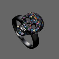 Bague Zircon Tête de mort mexicaine