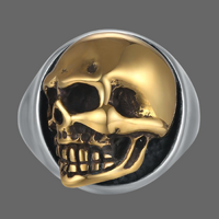 Bague crane en relief en argent