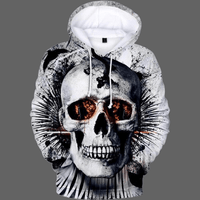 Sweatshirt à capuche tête de mort géante - S - Sweat