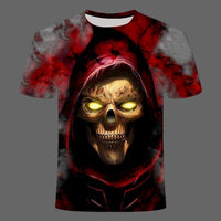 T-shirt Tête de mort yeux verts - 5XL - T-shirt