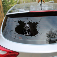 Sticker vitre cassée faucheuse - Sticker