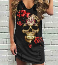 Robe sexy crane et rose mexicaine - Noir / S - robe