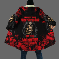 Manteau à capuche I'm the monster you need