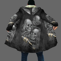 Manteau à capuche Squelettes qui boivent