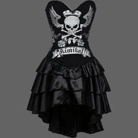 Robe bustier tete de mort pour femme - Silver Skull / L -