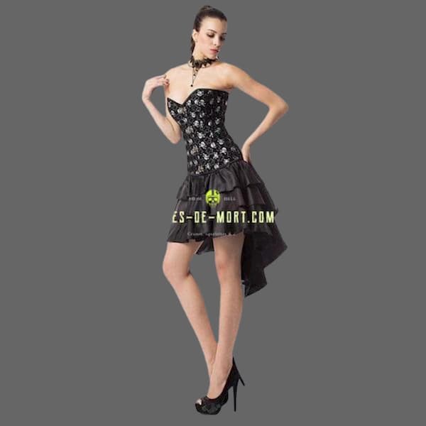 Robe bustier tete de mort string assorti Tetes de mort