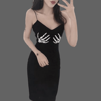 Robe main de squelette longue - robe
