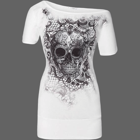 Robe tete de mort femme sale