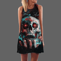 Robe tête de mort dans une main droite - XXL - robe