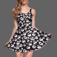 Robe têtes de mort joyeuses - Jack Skellington / S - robe