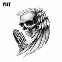 Sticker tête de mort qui prie 9.5x12.7cm ANGEL OF DEATH -