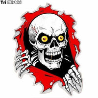 Sticker Tete de mort sortant d’un trou 13x17cm - Sticker
