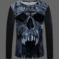 T-shirt tête de mort grandes dents - S - T-shirt