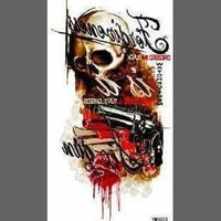 Tatoo temporaire crane et revolver - Tatoo