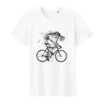 T-shirt homme squelette à vélo