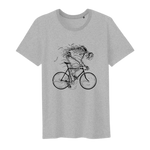 T-shirt homme squelette à vélo