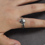 Bague argent crane discrète