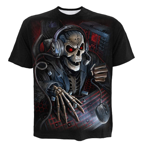 T-shirt tête de mort Geek