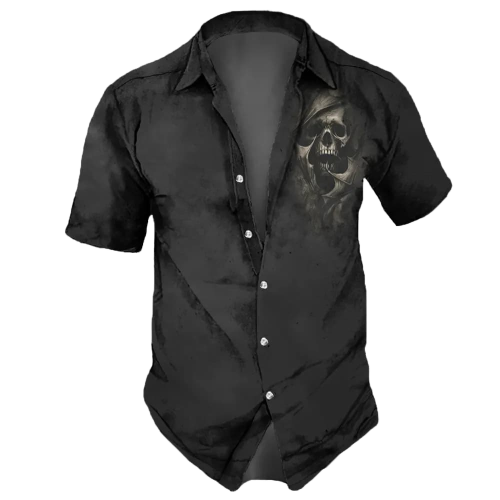 Chemise tête de mort effrayante