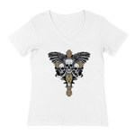T-shirt col V crane en croix