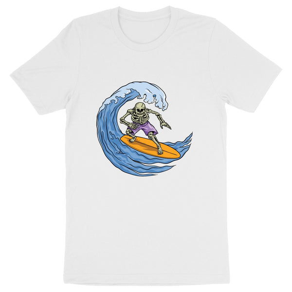 T-shirt Tete de mort Surfeur homme - face_blanc