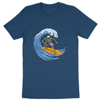 T-shirt Tete de mort Surfeur homme - face_bleu