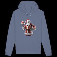 Sweat à capuche avec poches latérales - Père Noël à tête de mort - face_bleuindigo