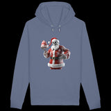 Sweat à capuche avec poches latérales - Père Noël à tête de mort - face_bleuindigo