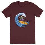 T-shirt Tete de mort Surfeur homme - face_bordeaux
