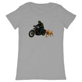 T-shirt Femme Classique : Esprit Biker et Pitbull - face_gris