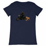 T-shirt Femme Classique : Esprit Biker et Pitbull - face_marine